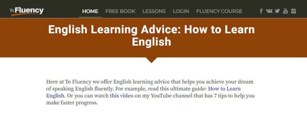 Trang web học tiếng Anh miễn phí 'To Fluency' 