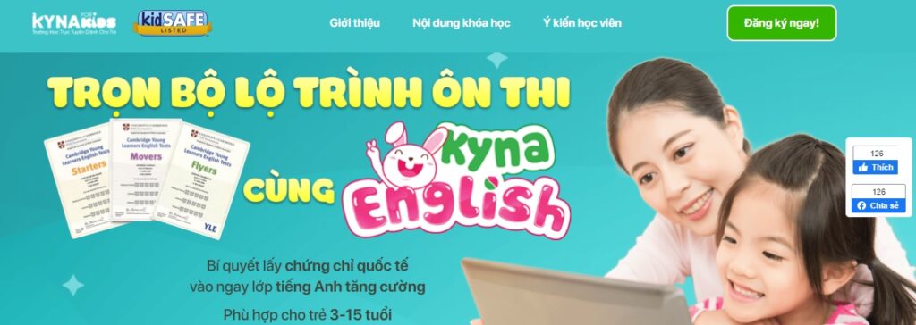 Khóa học tiếng Anh online cho trẻ em trên Kynaforkids
